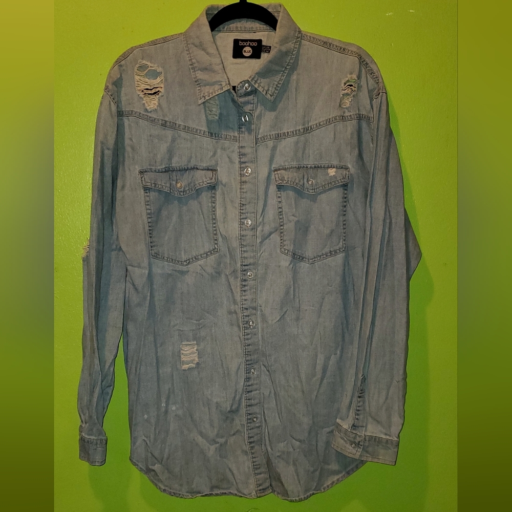 Denim Button Down Top